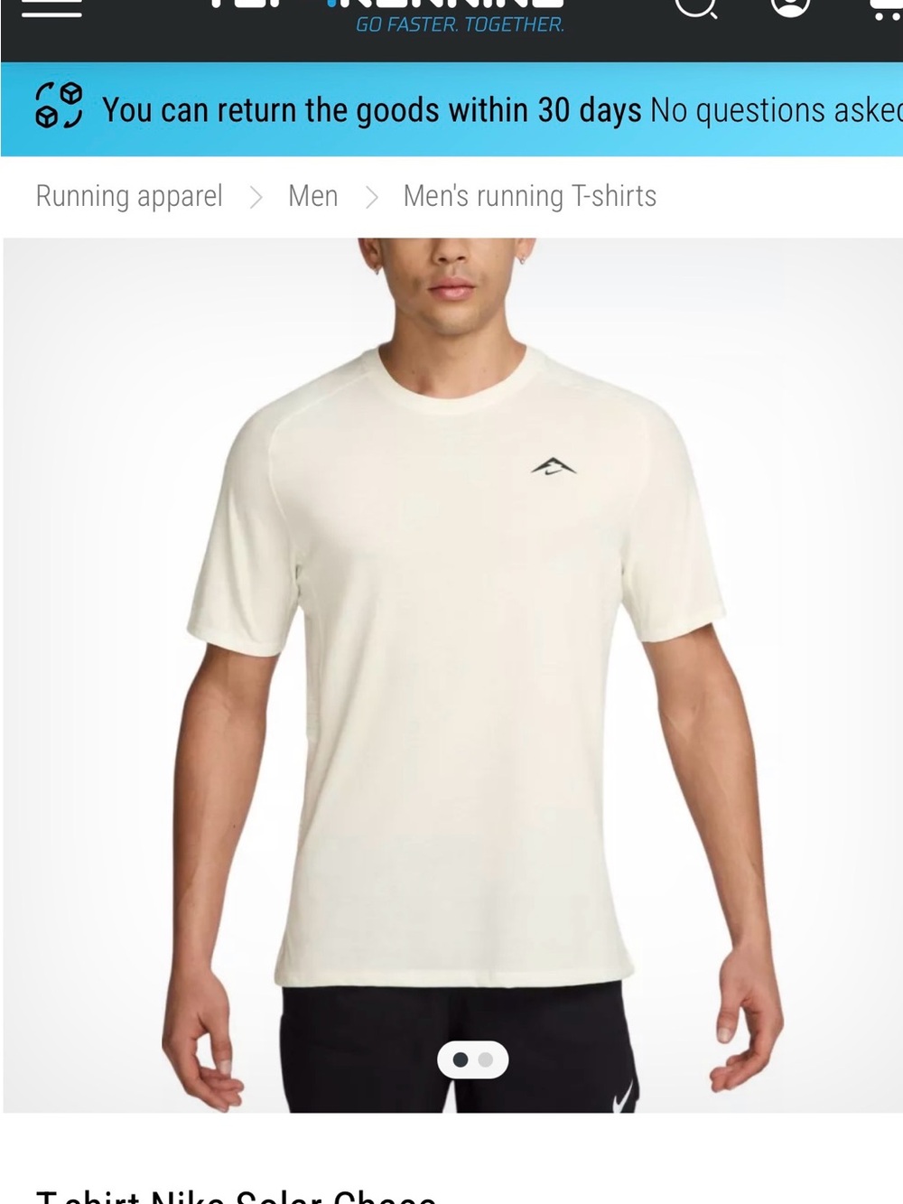 Nike Short Sleeve Crewneck T-Shirt in Sail (Light Cream)